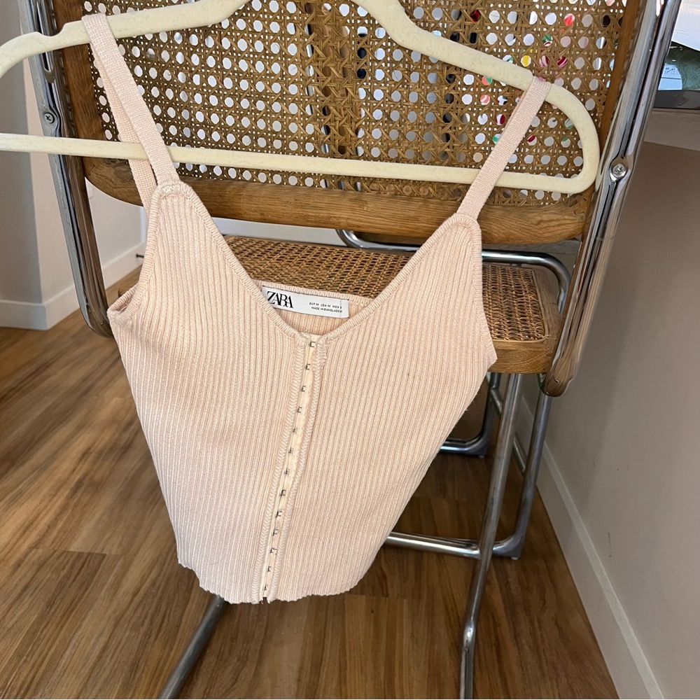 Crop knit corset top